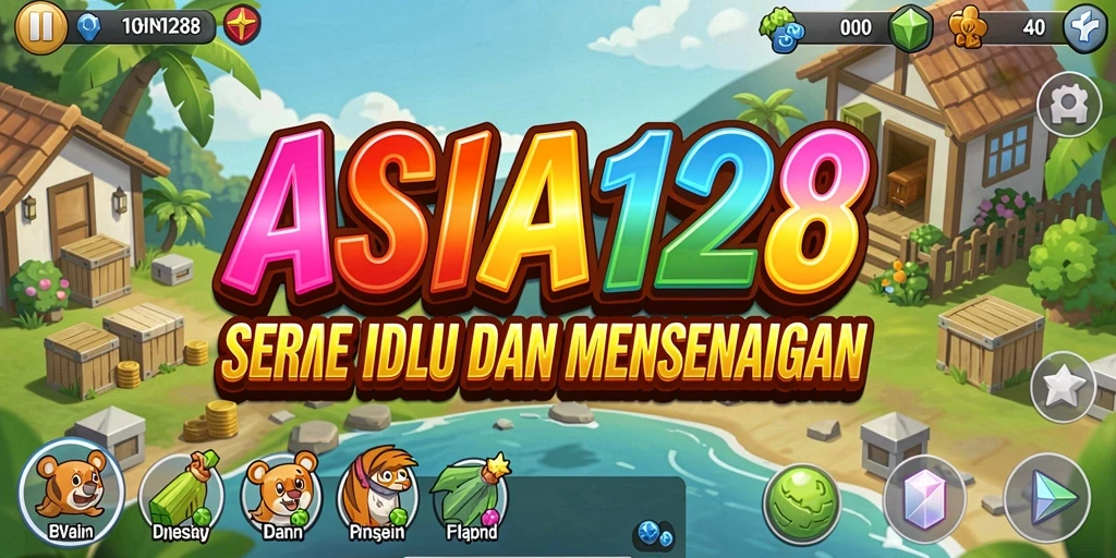Tampilan gameplay ASIA128 yang menawan dengan elemen Idle yang menarik.