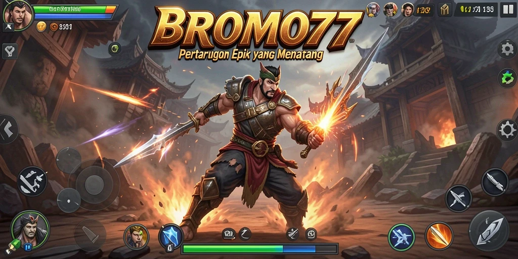 Tampilan gameplay BROMO77 yang mendebarkan dan penuh aksi.