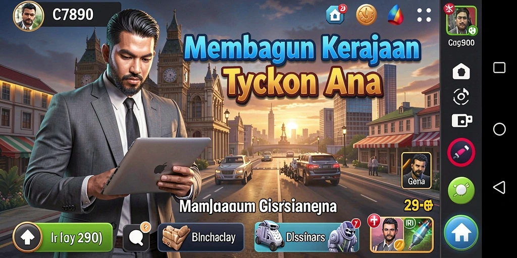 Screenshot gameplay C7890 menunjukkan momen menegangkan dalam mengelola bisnis Anda.