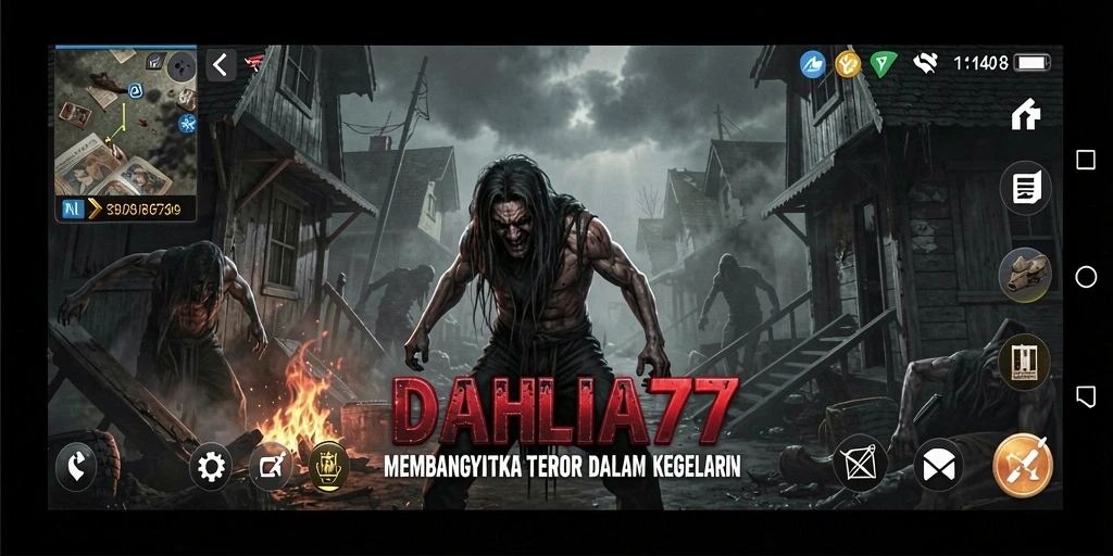 Gameplay menegangkan dari DAHLIA77 dalam suasana horor yang mencekam.