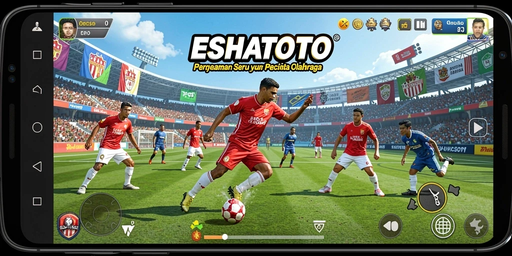 Tampilan menegangkan dari ESHATOTO saat pertandingan olahraga berlangsung.