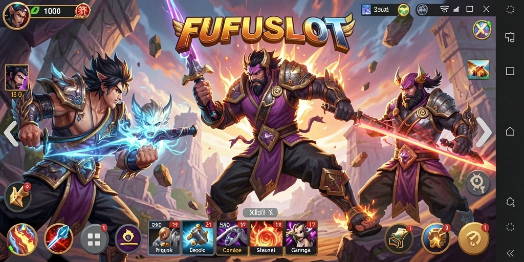 Tampilan gameplay FUFUSLOT yang menegangkan dan penuh aksi.