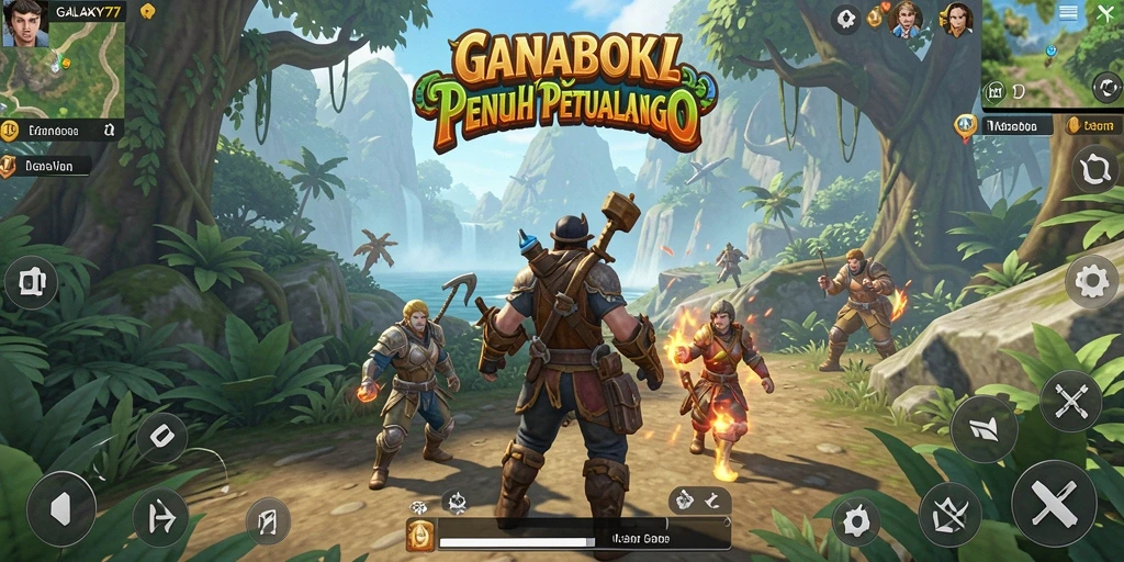 Tampilan gameplay GALAXY77 menampilkan petualangan di dunia terbuka yang menakjubkan.