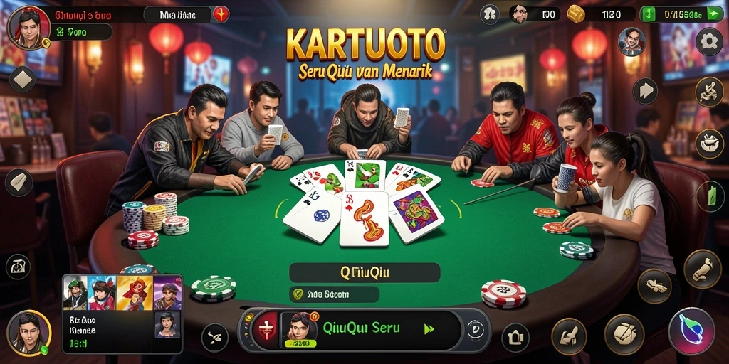 Screenshot gameplay KARTUTOTO menampilkan keseruan QiuQiu.