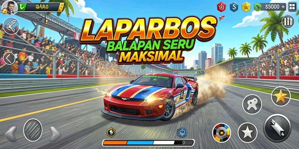 Tampak menegangkan saat balapan di LAPARBOS dengan grafik yang memukau.