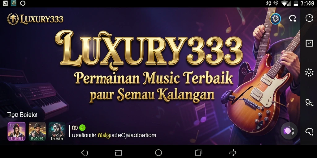 Screenshot dari gameplay LUXURY333 menampilkan interaksi musik yang menarik.