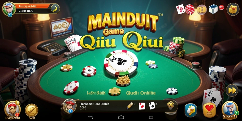Gameplay seru QiuQiu dalam aplikasi MAINDUIT yang menarik.