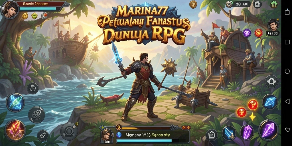 Tangkapan layar gameplay <strong>MARINA77</strong> yang menampilkan aksi pertarungan epik.