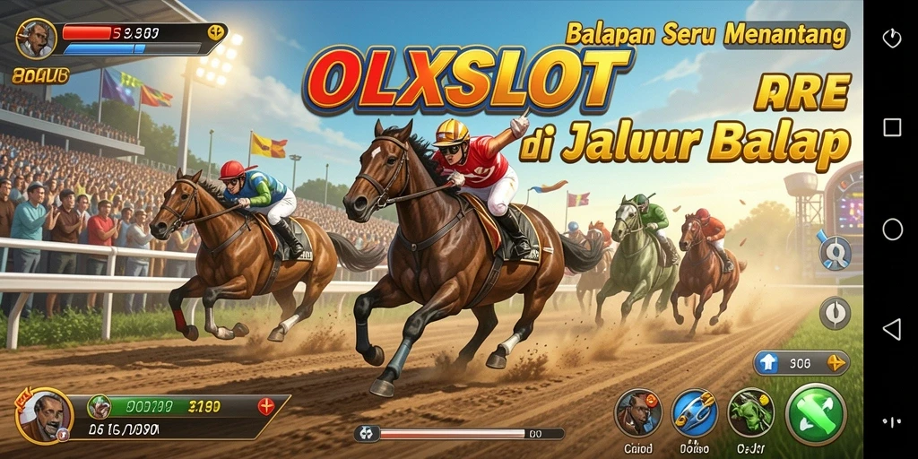 Tangkapan layar <strong>OLXSLOT</strong> menampilkan balapan yang mendebarkan di lintasan yang indah.