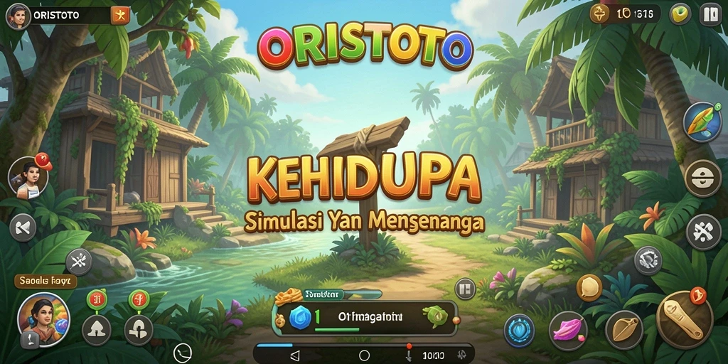 Screenshot gameplay ORISTOTO menunjukkan interaksi karakter yang menyenangkan.