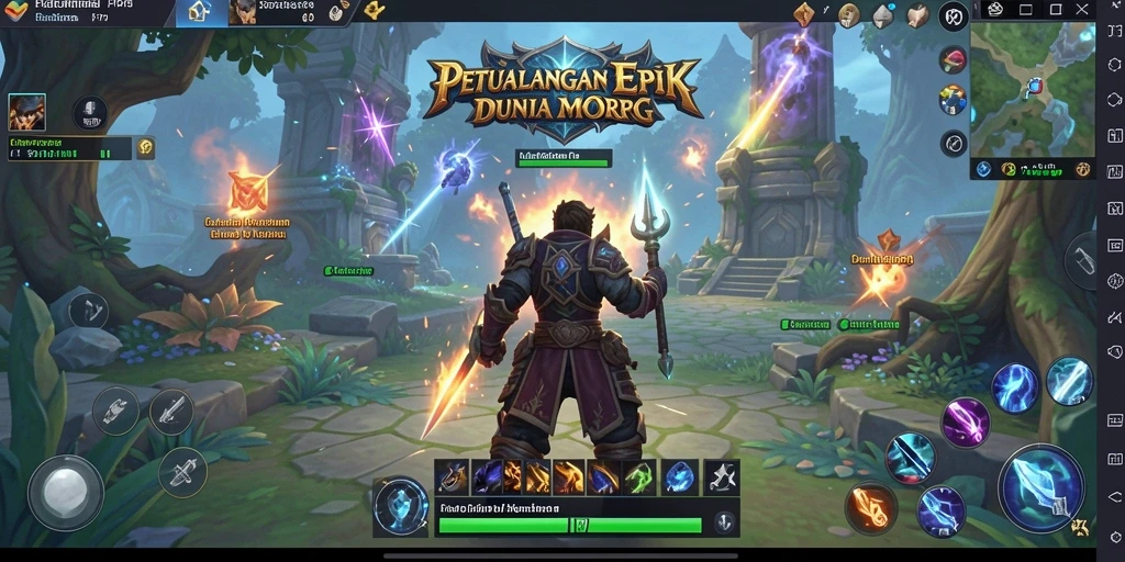 Screenshot utama PP7 menampilkan aksi seru dalam permainan MMORPG.
