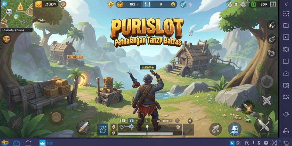 Screenshot gameplay menunjukkan petualangan seru di dunia terbuka.