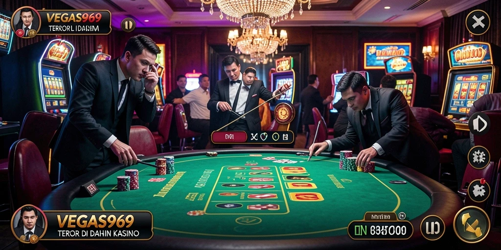 Screenshot dari gameplay menegangkan di VEGAS969.